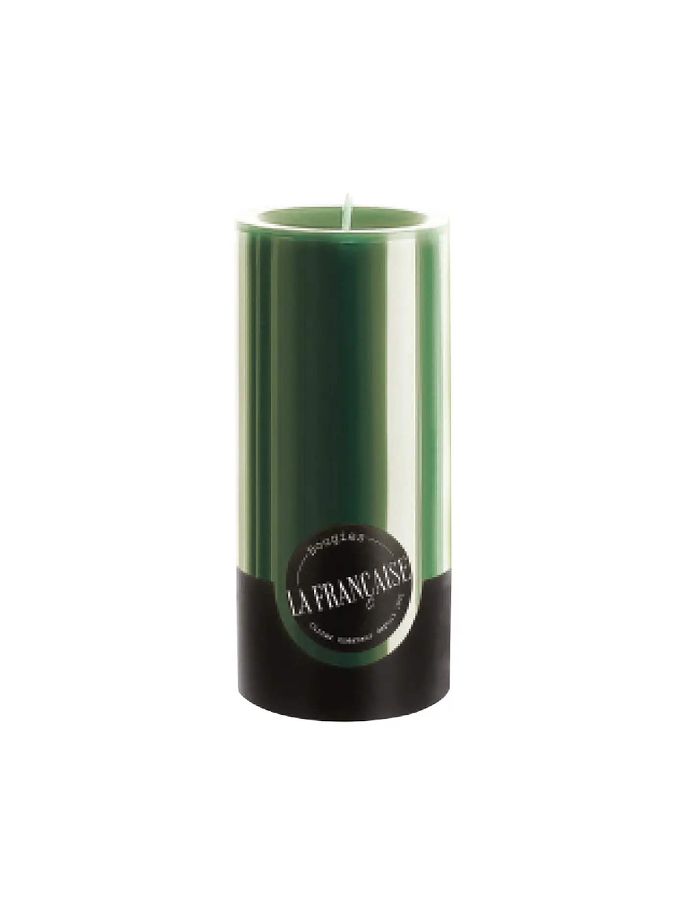 BOUGIES LA FRANCAISE | Stumpenkerze COLORAMA 15x7cm blanc | dunkelgrün